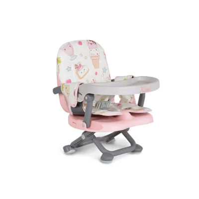 Kinderstuhl Kiwi, Kinder Stuhl-, Sitzerhöhung, Boostersitz, Tisch, klappbar rosa Kuchen