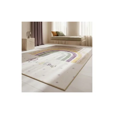 Kinderteppich TRAUN, mit Regenbogen-Motiv, Creme, 160 x 230 cm