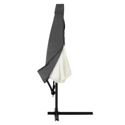Kingsleeve Abdeckung Ampelschirm Sonnenschirm Anthrazit 3m