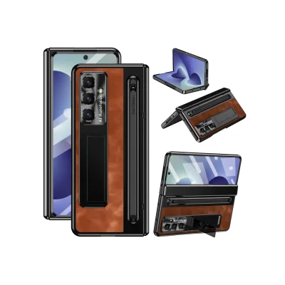 Handyhülle Klapphülle + H9 Display Glas Samsung Galaxy Z Fold8 Ultra 5G Orange