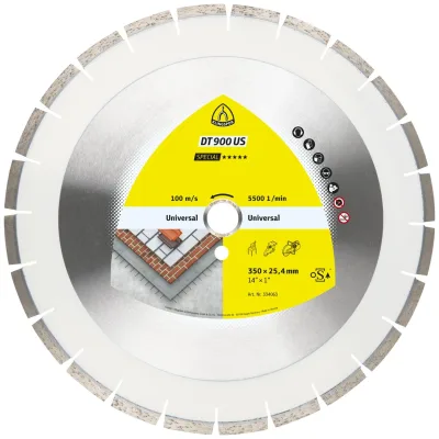 Klingspor DT 900 US Diamanttrennscheiben, 350 x 3 x 30 mm 24 Segmente 40 x 3 x 10 mm, Engverzahnt