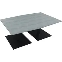 Konferenztisch communication 2.000 x 720 x 1.000/1.100 mm (B x H x T) anthrazit metallic