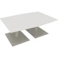 Konferenztisch communication 2.000 x 720 x 1.000/1.100 mm (B x H x T) silberaluminium