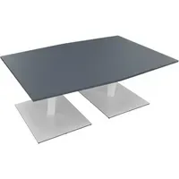 Konferenztisch communication 2.000 x 720 x 1.000/1.100 mm (B x H x T) verkehrsweiß