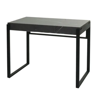 Konsolentisch MCW-L53, Telefontisch Arbeitstisch Beistelltisch Ablagetisch, Metall 80x100x54cm ~ Marmor-Optik grau