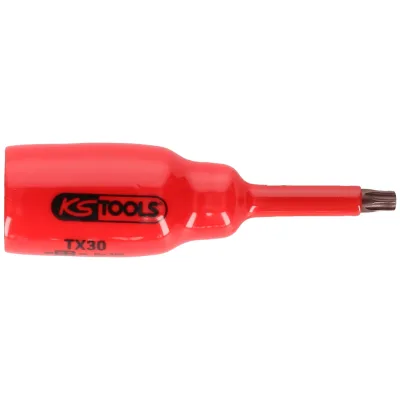 KS Tools 1/2 Bit-Stecknuss mit Schutzisolierung für TX-Schrauben, T20, kurz