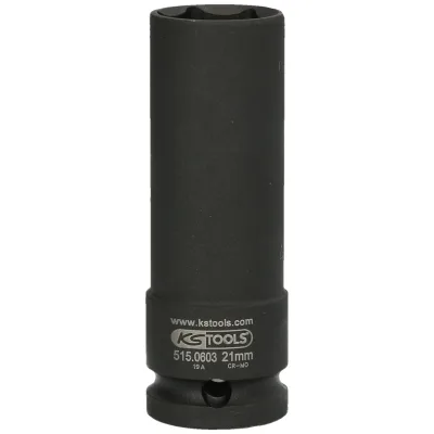 KS Tools 1/2 Spezial-Kraft-Stecknuss für geschraubte Spurplatten, 21 mm