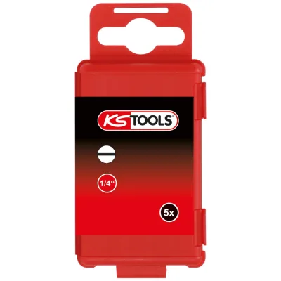 KS Tools 1/4 Bit Schlitz, 75 mm, 12 mm, 5er Pack
