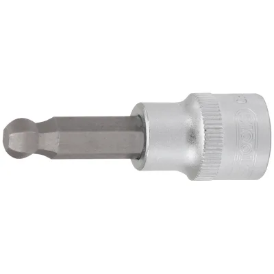 KS Tools 1/4 Bit-Stecknuss Innensechskant mit Kugelkopf, 4 mm