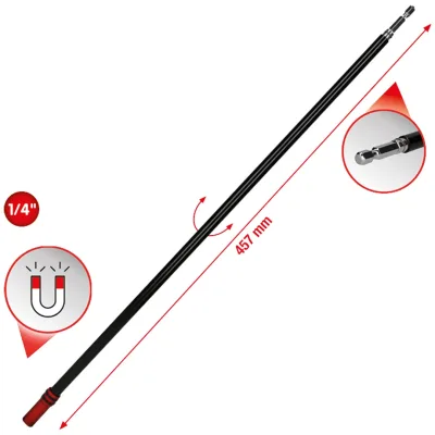 KS Tools 1/4 Magnetischer Schnellwechsel-Bithalter mit Freilaufhülse, extra lang