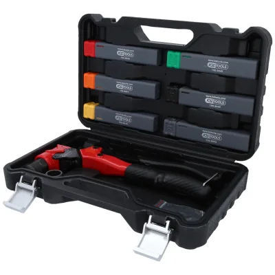 KS Tools 3 in 1 Handnietzangen-Satz, drehbar, 12-tlg.