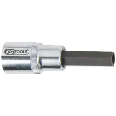 KS Tools Einspritzdüsen-Innensechskant-Stecknuss mit Bohrung 10 mm, Ø6 mm