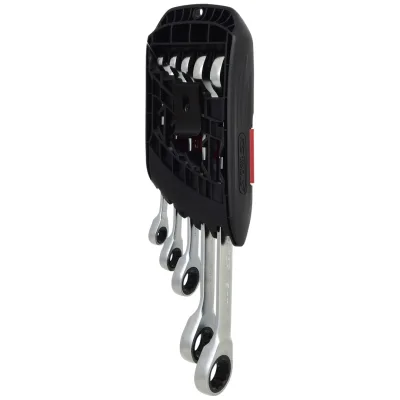 KS Tools GEARplus RINGSTOP-Ratschenringmaulschlüssel-Satz, abgewinkelt, 5-tlg.