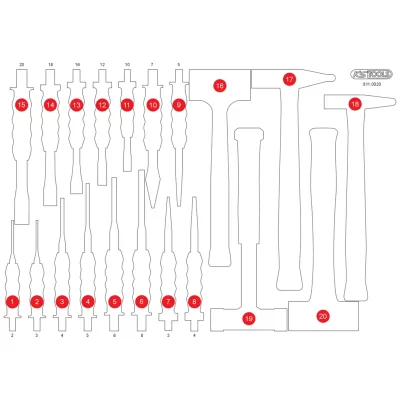 KS Tools Leere Schaumstoffeinlage zu 811.0020