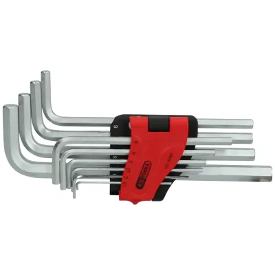 KS Tools Innensechskant-Winkelstiftschlüssel-Satz, lang, 10-tlg