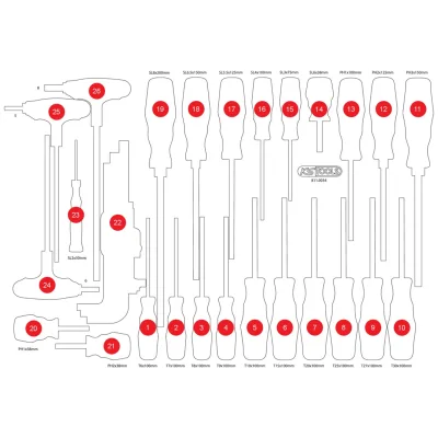 KS Tools Leere Schaumstoffeinlage zu 811.0034