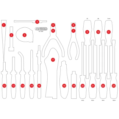 KS Tools Leere Schaumstoffeinlage zu 811.1032
