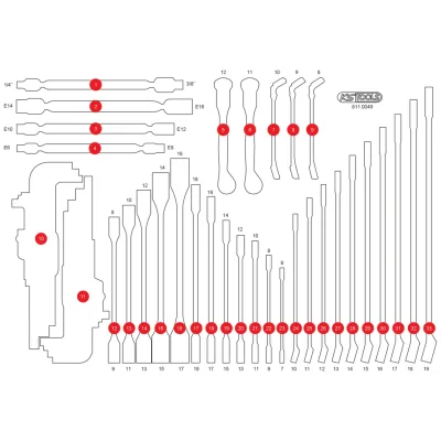 KS Tools Leere Schaumstoffeinlage zu 811.0049