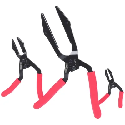 KS Tools Stufenloser Schlauch-Abklemm-Zangen-Satz, abgewinkelt, 3-tlg