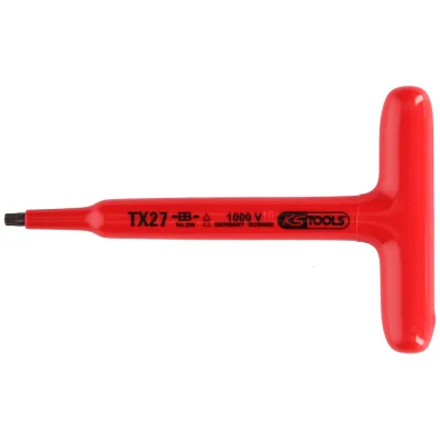 KS Tools T-Griff-TX-Stiftschlüssel mit Schutzisolierung, T10, 120 mm