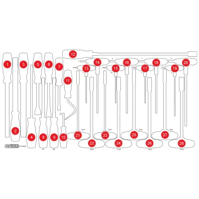 KS Tools Leere Schaumstoffeinlage zu 813.0028