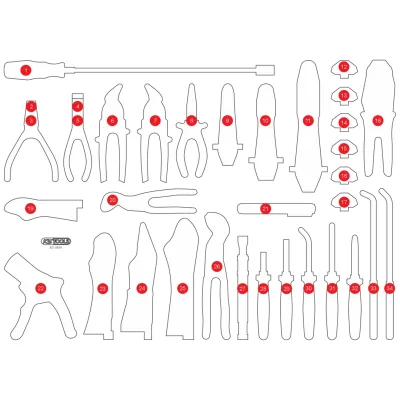 KS Tools Leere Schaumstoffeinlage zu 821.0034