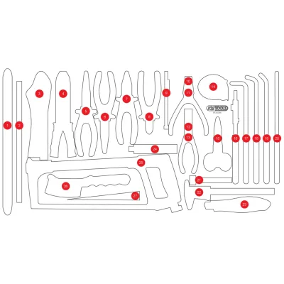 KS Tools Leere Schaumstoffeinlage zu 813.0036