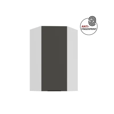 Küche ARIA Eckhängeschrank 60 cm, Höhe 90 Graphite Küchenzeile Anti Fingerprint