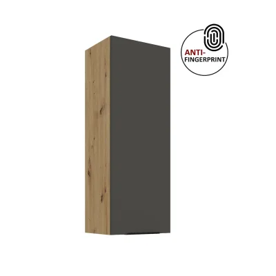 Küche ARIA Hängeschrank 40 cm Höhe 90 cm Graphite Küchenzeile Anti Fingerprint