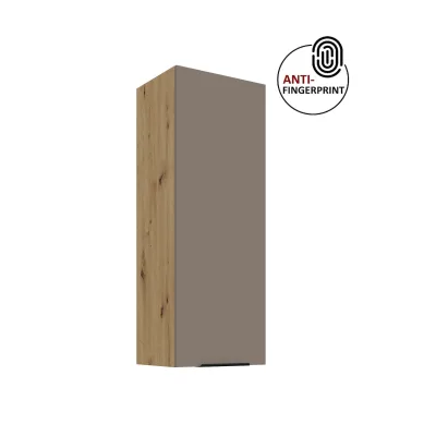 Küche ARIA Hängeschrank 40 cm Höhe 90 cm Sandgrau Küchenzeile Anti Fingerprint