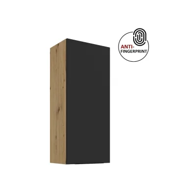 Küche ARIA Hängeschrank 45 cm Höhe 90 cm Schwarz Küchenzeile Anti Fingerprint