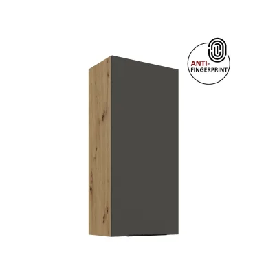 Küche ARIA Hängeschrank 50 cm Höhe 90 cm Graphite Küchenzeile Anti Fingerprint