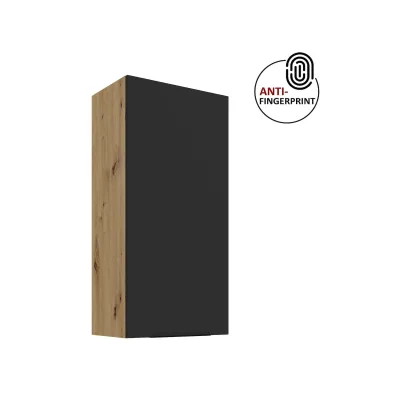 Küche ARIA Hängeschrank 50 cm Höhe 90 cm Schwarz Küchenzeile Anti Fingerprint