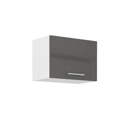 Küche Hängeschrank 50 Lara Grau Hochglanz + Weiss matt Küchenzeile Küchenblock
