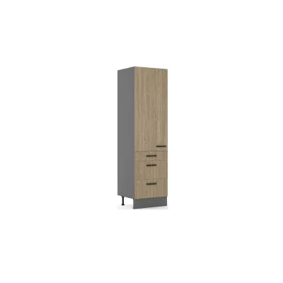 Küche SCANDI Hochschrank 60 cm Fischgrät Küchenzeile Küchenblock Einbauküche