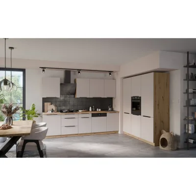 Küche SOLANO 280 + 180cm Küchenzeile Küchenblock Einbauküche Kaschmir beige matt