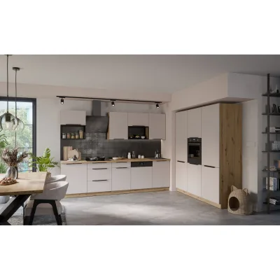 Küche SOLANO LOFT 280 + 180 Küchenzeile Küchenblock Einbauküche Kaschmir Eiche