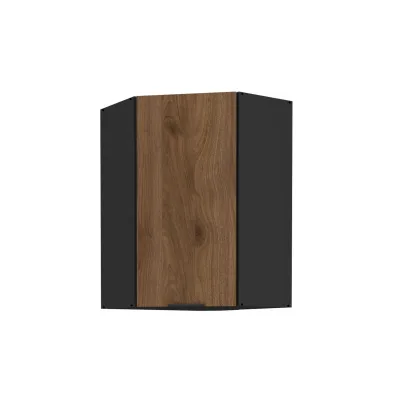 Küchen Eckhängeschrank 60x60 cm Küche MONZA Okapi Nußbaum Küchenzeile