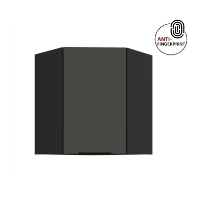 Küchen Eckschrank 60 cm Küche ARIA Graphite matt Anti Fingerprint Küchenzeile