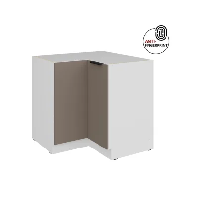 Küchen Eckschrank 90x90 cm Küche ARIA Sandgrau matt Anti Fingerprint Küchenzeile