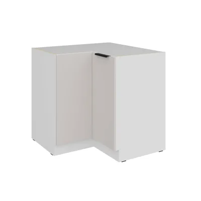 Küchen Eckunterschrank 90x90 cm COMO Kaschmir beige + Weiß Küche Küchenzeile