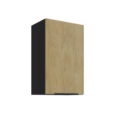 Küchen Hängeschrank 45 cm CREMONA Eiche Schwarz Küche Küchenzeile Küchenblock