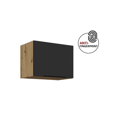 Küchen Hängeschrank 50 Küche ARIA Schwarz matt Küchenzeile Anti Fingerprint