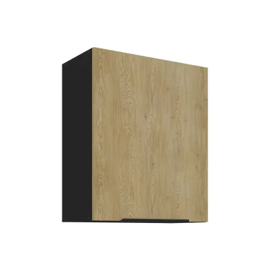 Küchen Hängeschrank 60 cm CREMONA Eiche Schwarz Küche Küchenzeile Küchenblock