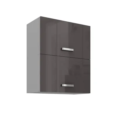 Küchen Hängeschrank 60 Hochglanz Grau Küchenzeile Küchenblock Küche Grey Bianca