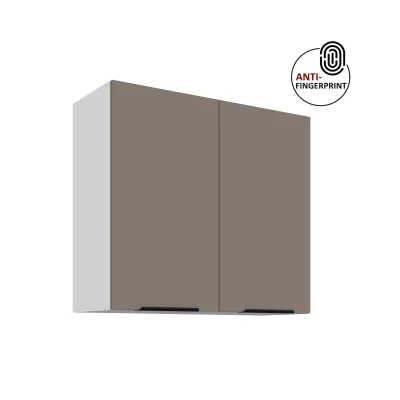 Küchen Hängeschrank 80 cm Küche ARIA Sandgrau matt Küchenzeile Anti Fingerprint