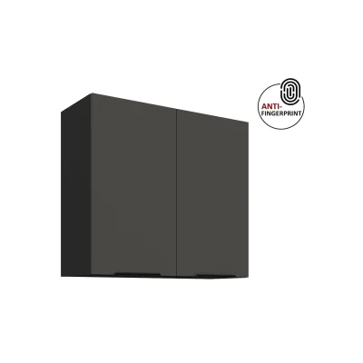 Küchen Hängeschrank 80 Küche ARIA Graphite matt Küchenzeile Anti Fingerprint