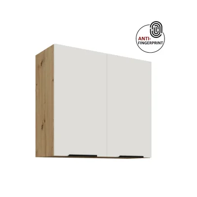 Küchen Hängeschrank 80 Küche ARIA Weiss Küchenzeile Küchenblock Anti Fingerprint