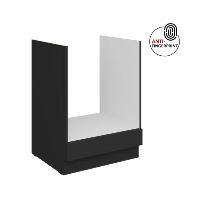 Küchen Herdschrank 60 Küche ARIA Schwarz matt Anti Fingerprint Küchenzeile