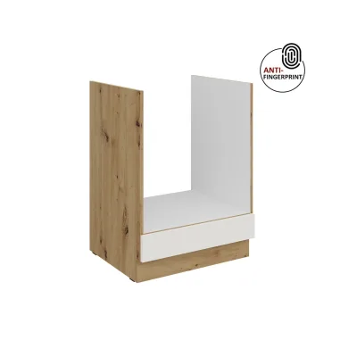 Küchen Herdschrank 60 Küche ARIA Weiss ultra matt Anti Fingerprint Küchenzeile